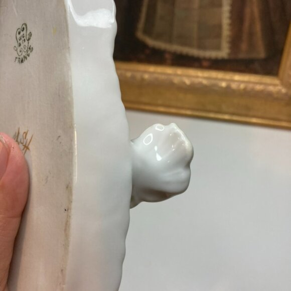 Antique Hand Painted WG & Co. Embossed Limoges Porcelain Tray Applied Leaf - Picture 9 of 12